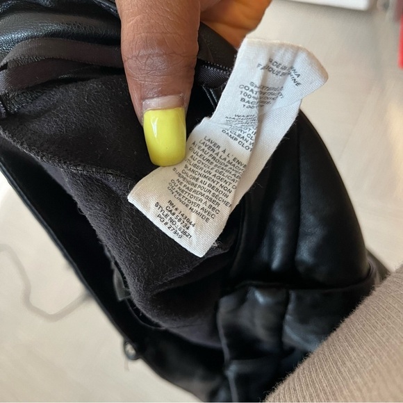 Avec Les Filles Women Pants Large Black Faux Leather Kick Flare Crop Date‎ Night - Picture 13 of 15